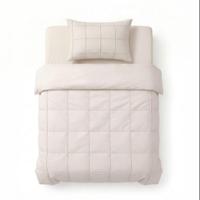 Sleeptime Check Pintuck Beige 140 x 200/220 cm - thumbnail