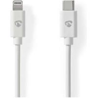 Lightning Kabel | USB 2.0 | Apple Lightning 8-Pins | USB-C Male | 480 Mbps | Vernikkeld | 2.00 m | Rond | PVC | Wit | Envelop - thumbnail