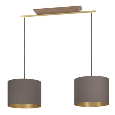 Stars of Light 2-lichts hanglampSantandria goud met bruine kap - 390336