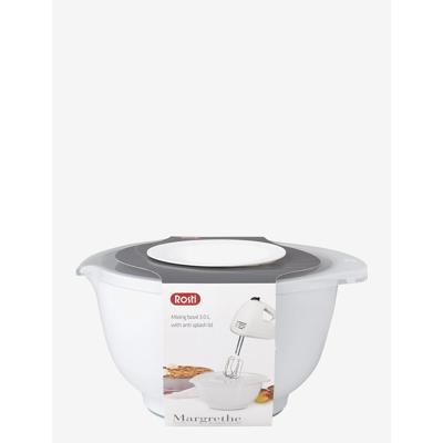 Margrethe beslagkom 3L met deksel wit