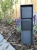 BOLD 11022 Buitenstopcontact 2-voudig Antraciet Zonder kabel - thumbnail