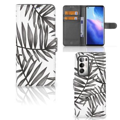 OPPO Find X3 Neo 5G Hoesje Leaves Grey OPPO Find X3 Neo 5G Hoesje Leaves Grey