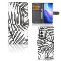 OPPO Find X3 Neo 5G Hoesje Leaves Grey - thumbnail