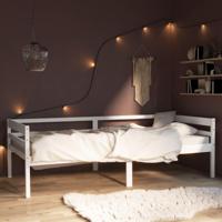 Bedframe massief grenenhout wit 90x200 cm - thumbnail