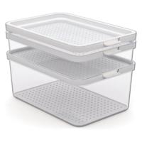 Rotho cauma set koelkastorganizer 1.3l + 2.6l + 4.65l transparant - thumbnail