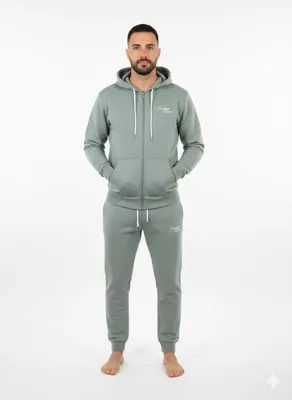 Indigo Denim - Joggingpak Heren - Lichtgroen - Rits