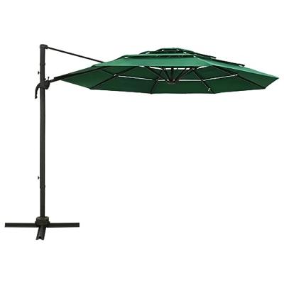 Parasol 4-laags met aluminium paal 3x3 m groen Parasol 4-laags met aluminium paal 3x3 m groen