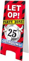 Waarschuwingsbord 25 jaar getrouwd - thumbnail