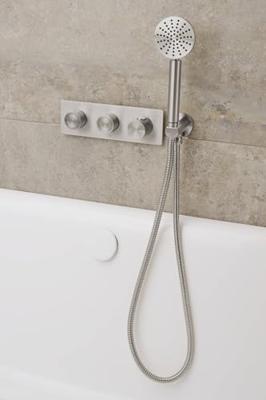 Ben Engraved handdouche rond Ø8,4cm RVS-look Ben Engraved handdouche rond Ø8,4cm RVS-look