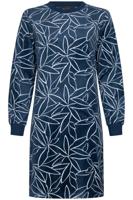 Marineblauw fleece nachthemd Pastunette - thumbnail