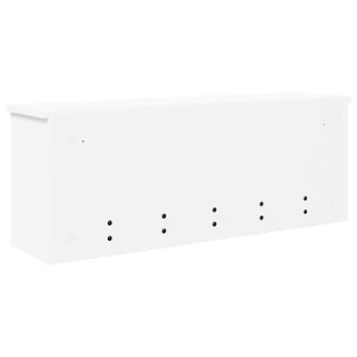 Wandgemonteerde kapstok Wit 80 x 20 x 30 cm Bewerkt hout Wandgemonteerde kapstok Wit 80 x 20 x 30 cm Bewerkt hout