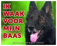 Groenendaeler Waakbord - Ik waak voor mijn baas - thumbnail
