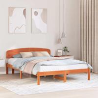 Bedframe met hoofdeinde Bruin 160 x 200 cm Massief grenenhout - thumbnail