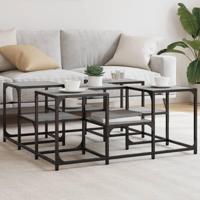 Salontafel 91x91x40 cm bewerkt hout grijs sonoma eikenkleurig - thumbnail