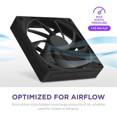 NZXT F120Q - 120MM - Black - Quiet Airflow NZXT F120Q - 120MM - Black - Quiet Airflow