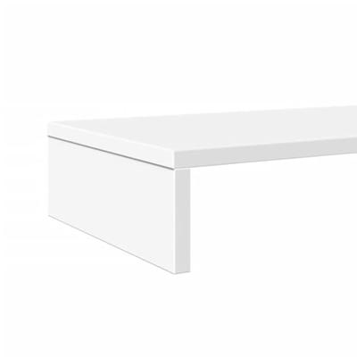 Monitorstandaard 100x27x10 cm bewerkt hout wit Monitorstandaard 100x27x10 cm bewerkt hout wit