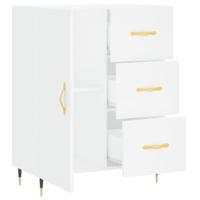 Dressoir 69,5x34x90 cm bewerkt hout wit - thumbnail