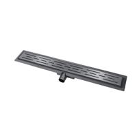 Wiesbaden douchegoot met flens en rooster 100 x 7 cm gunmetal - thumbnail