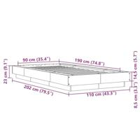 Bedframe met LED-verlichting sonoma eikenkleurig 90x190 cm - thumbnail