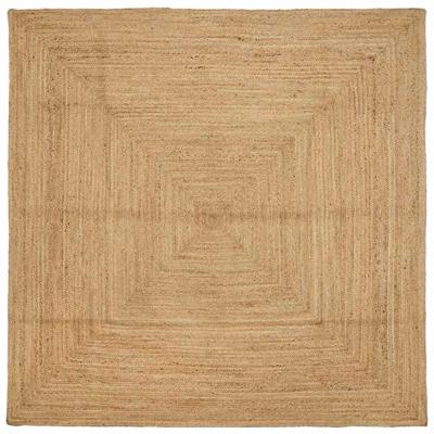 Tapijt Beige 240 x 240 cm Jute