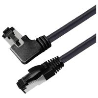 Maxtrack TI51-1,5L RJ45 Netwerkkabel, patchkabel CAT 8.1 S/FTP 1.50 m Zwart 90° haaks naar rechts, Afgeschermd (enkel) 1 stuk(s) - thumbnail