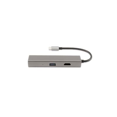 USB-HUB CoolBox Hub miniDOCK4 USB-C Grijs
