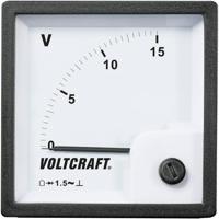 VOLTCRAFT AM-72x72/15V AM-72x72/15V Analoog inbouwmeetinstrument AM-72x72/15 V 15 V/AC Draaispoel - thumbnail