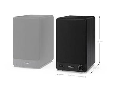 Sharp CP-SS30 Boekenplank speaker Zwart 60 W 1 paar Sharp CP-SS30 Boekenplank speaker Zwart 60 W 1 paar
