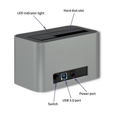 Qoltec 50315 Dockingstation HDD/SSD | 2,5"/3,5" SATA | USB 3.0