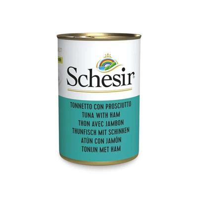 SCHESIR Tonijn met ham in bouillon - nat kattenvoer - 140g