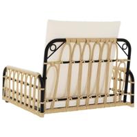 Schommelstoel met kussens 63x58x39 cm poly rattan en staal - thumbnail