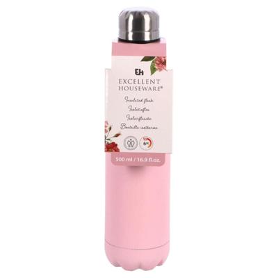 Excellent Houseware Isoleerfles 500ml 4 Verschillende Uitvoeringen Excellent Houseware Isoleerfles 500ml 4 Verschillende Uitvoeringen