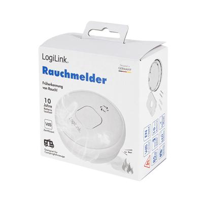 LogiLink SC0016 Rookmelder Incl. batterij (10 jaar) werkt op batterijen (Ø x h) 104 mm x 50 mm LogiLink SC0016 Rookmelder Incl. batterij (10 jaar) werkt op batterijen (Ø x h) 104 mm x 50 mm