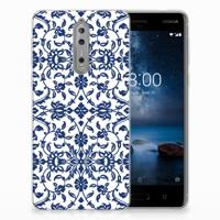 Nokia 8 TPU Case Flower Blue - thumbnail