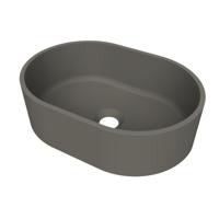 Arcqua Case Opbouw Waskom Ovaal 40x28 Mat Quartz Grijs - thumbnail