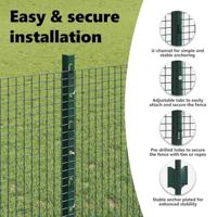 VidaXL Hek met paal groen 1 x 25 m staal - thumbnail