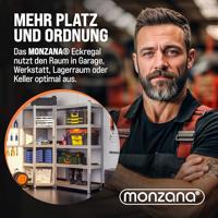 Hoek-Opbergrek metaal tot 875kg draagkracht-monteren zonder schroeven - thumbnail