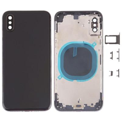 Terug te dekken met camera lens & SIM-kaart lade & kant toetsen voor de iPhone XS (zwart)