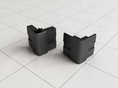 Hoekbevestiging BWS Voor Skyline Cabine Zwart Hoekbevestiging BWS Voor Skyline Cabine Zwart