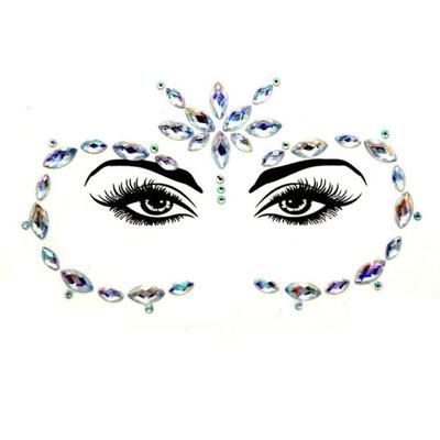 3 PC'S voorhoofd groene Masquerade make-up acryl gezicht sticker stijl: YT-38