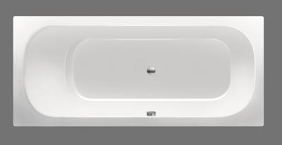 Xenz Aruba Ligbad - 180x80x48 - afvoer Midden - acryl - antraciet 6891-05