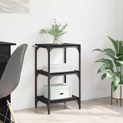 Boekenkast Zwart eiken 40 x 33 x 71 cm Bewerkt hout