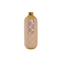 Vaas DKD Home Decor Porselein Roze Gouden Orientaals (15 x 15 x 41,5 cm) - thumbnail