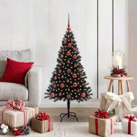 VidaXL Kerstboom met 150 led met standaard zwart 120 cm pvc - thumbnail