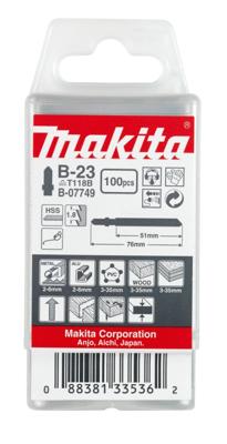 Makita B-07749 T 118 B Decoupeerzaagblad voor Multimateriaal VE=100 Makita B-07749 T 118 B Decoupeerzaagblad voor Multimateriaal VE=100