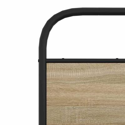 Bedframe zonder matras bewerkt hout gerookt eiken 120x190 cm
