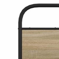 Bedframe zonder matras bewerkt hout gerookt eiken 120x190 cm - thumbnail