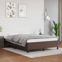 Bedframe kunstleer bruin 140x190 cm - thumbnail