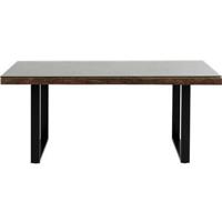 Kare Design Conley Eettafel 180 X 90 Cm - Hout En Zwart Metaal - thumbnail