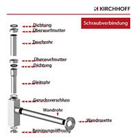 Kirchhoff DS-3WK sifon, chroom, 1 1/4" x 32 mm - 98803740 - thumbnail